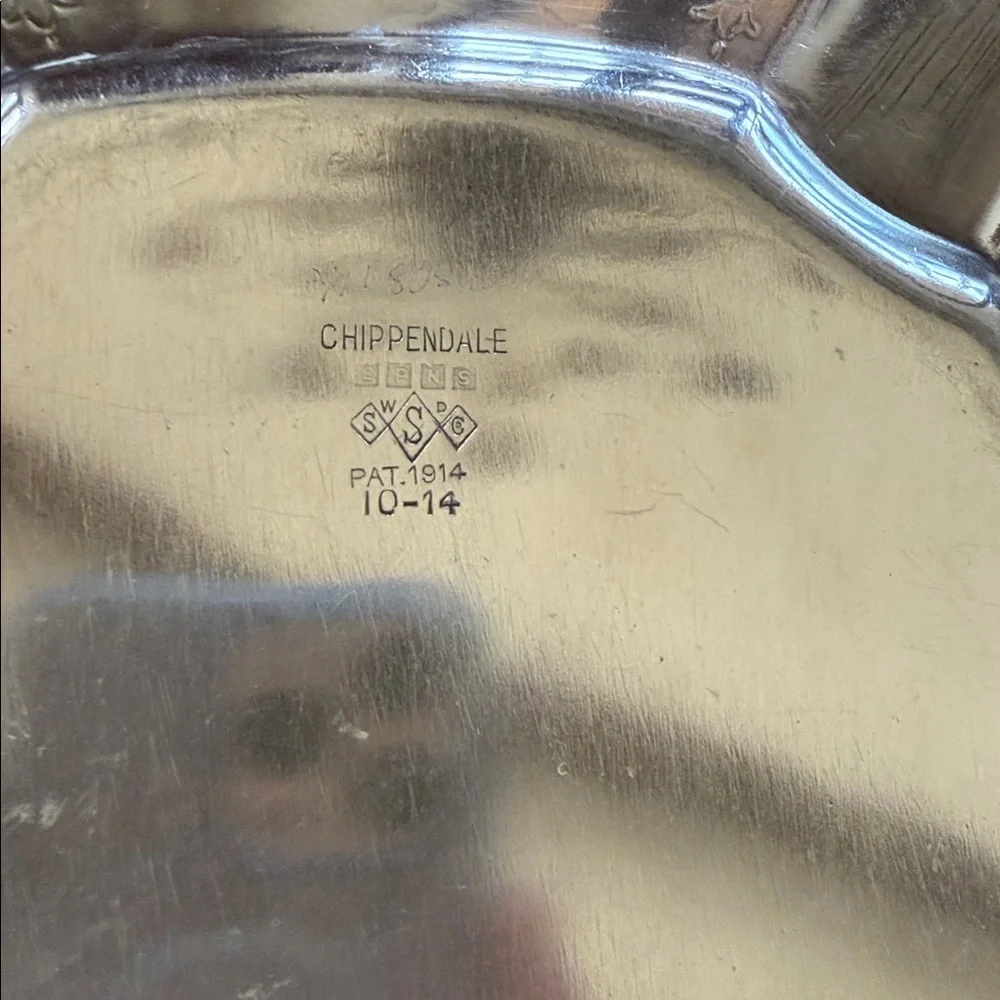 W.D.SMIDT Co.Elegant Silver Plated Serving Tray, EUC